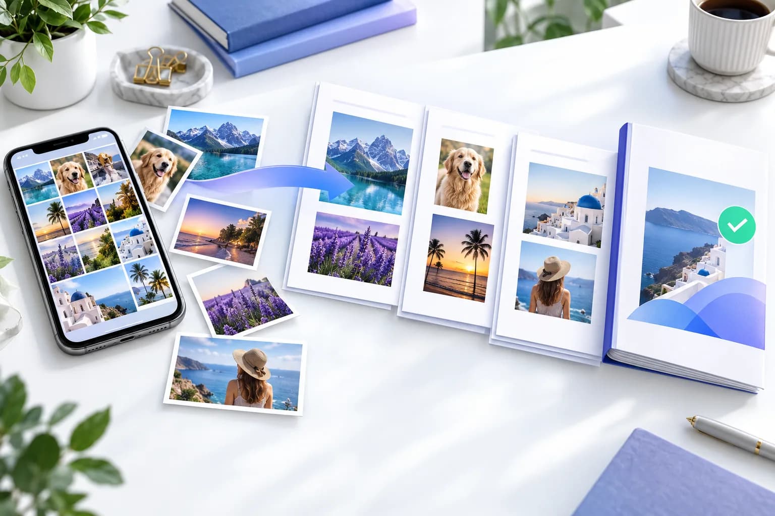 Several phone photographs arranged onto ordered pages of one finished PDF document