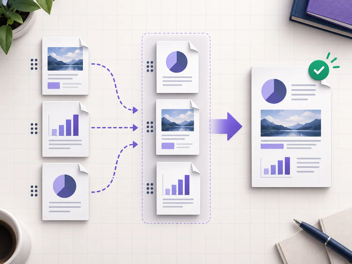 How to Merge PDF Files Online: A Complete Guide workflow illustration