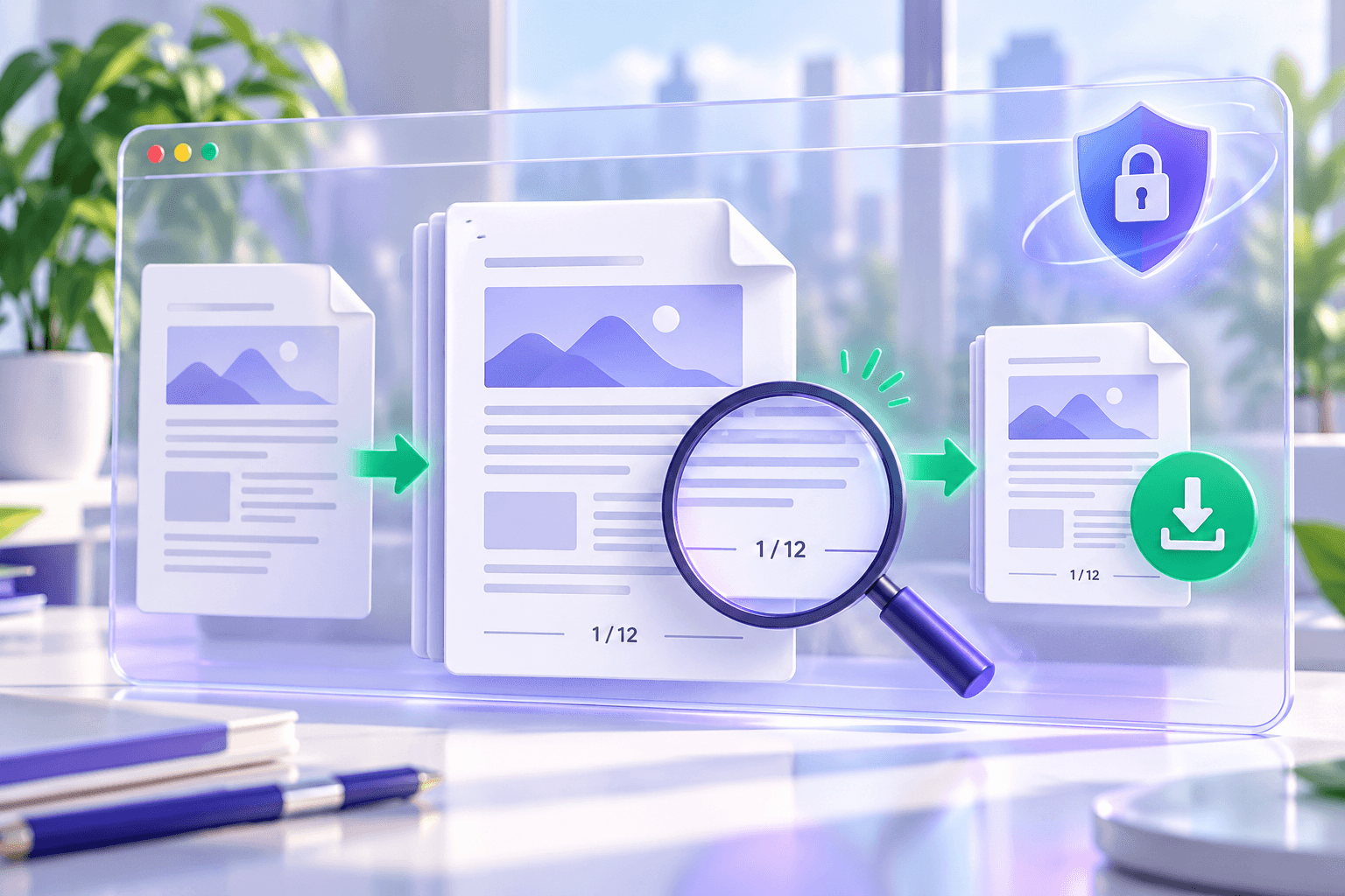 Browser-local PDF numbering with a quality inspection and download